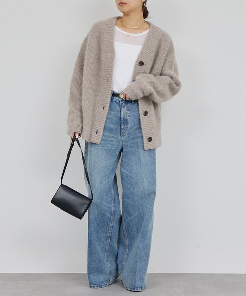 セール】ファーVネックカーディガン（ニット/セーター