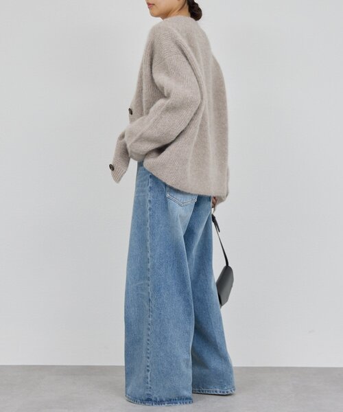 セール】ファーVネックカーディガン（ニット/セーター