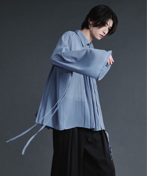 【新品未使用】SNIDEL♡シアープリーツシャツ ライトブルー 楽天市場】SALE50%OFF スナイデル SNIDEL シアープリーツシャツ