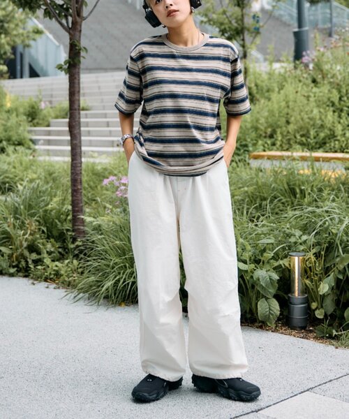 etsinta（エシンタ）の「etsintaパラシュートパンツ（カーゴパンツ・レディース・オフホワイト/ブラック・ONE SIZE）」の8枚目の写真