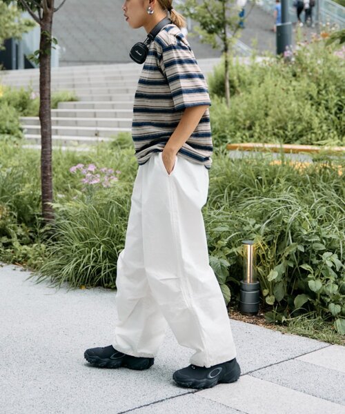 etsinta（エシンタ）の「etsintaパラシュートパンツ（カーゴパンツ・レディース・オフホワイト/ブラック・ONE SIZE）」の9枚目の写真