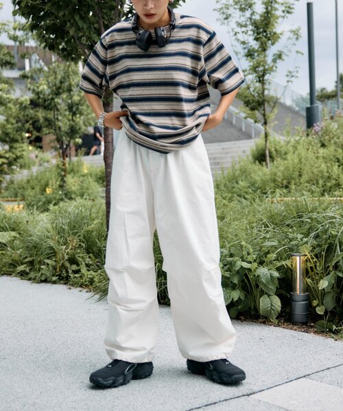 etsinta（エシンタ）の「etsintaパラシュートパンツ（カーゴパンツ・レディース・オフホワイト/ブラック・ONE SIZE）」の11枚目の写真