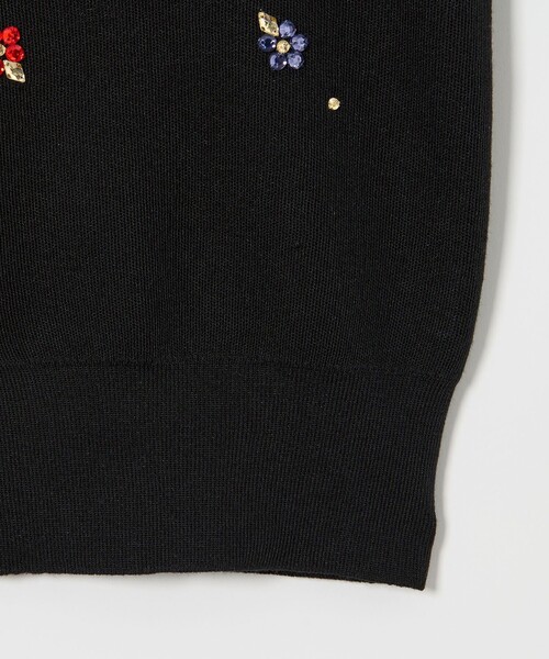 EMMEL REFINES EM フラワー ビジュー カーディガン EMMEL REFINES＞EM フラワー ビジュー カーディガン （BLACK