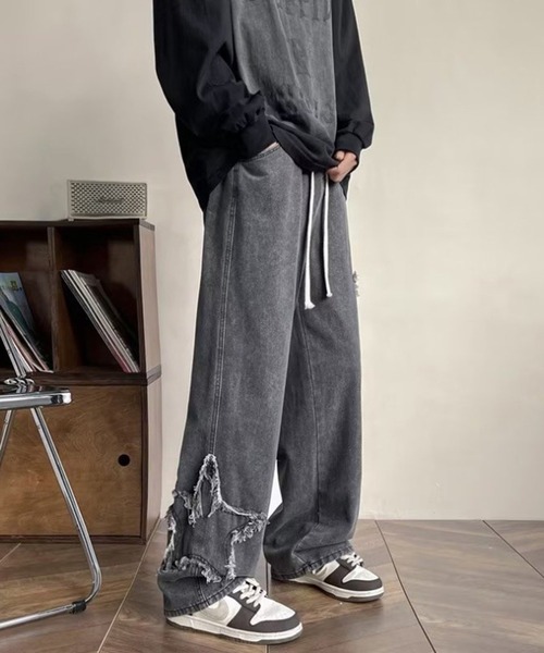 B.R.U（ブル）の「星デザインヴィンテージデニムパンツ（デニムパンツ・メンズ・ブルー/ブラック・FREE）」の5枚目の写真