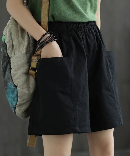 2ly2（トゥーリートゥー）の「ワイドショートパンツ（その他パンツ・レディース・カーキ/ブラウン/ボルドー/ブラック・FREE）」の2枚目の写真