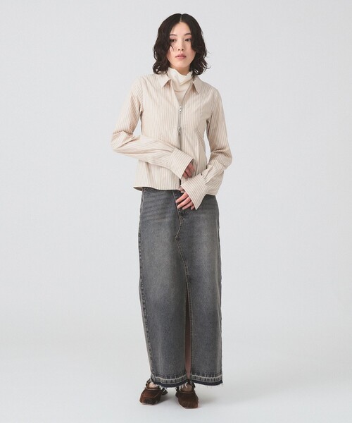 ストライプ ジップ シャツ（シャツ/ブラウス）｜Ray BEAMS（レイ