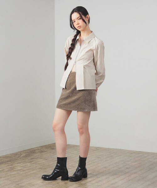 ストライプ ジップ シャツ（シャツ/ブラウス）｜Ray BEAMS（レイ