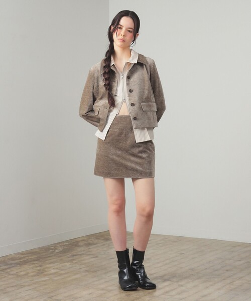 Ray BEAMS（レイビームス）の「ストライプ ジップ シャツ（シャツ