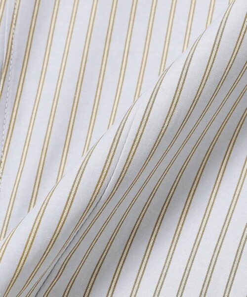 Ray BEAMS(レイビームス)の「ストライプ ジップ シャツ(シャツ/ブラウス・レディース・サックスブルー/ベージュ・ONE SIZE)」の4枚目の写真