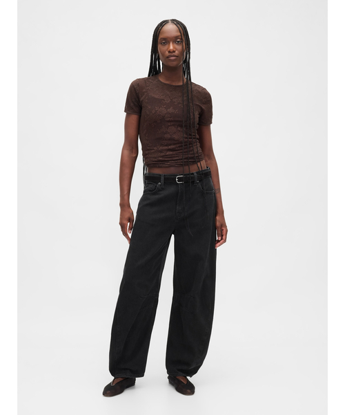GAP(ギャップ)の「フローラル レース メッシュトップス(Tシャツ/カットソー・レディース・ブラック/ベージュ/ブラウン・XL/XS/S/M/L/XXS)」の4枚目の写真