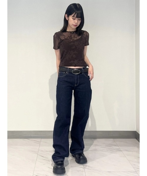 GAP(ギャップ)の「フローラル レース メッシュトップス(Tシャツ/カットソー・レディース・ブラック/ベージュ/ブラウン・XL/XS/S/M/L/XXS)」の11枚目の写真