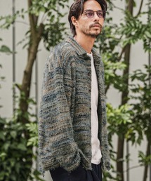 ms6187-Mohair Knit Like Multi Color Shirts ニットシャツ
