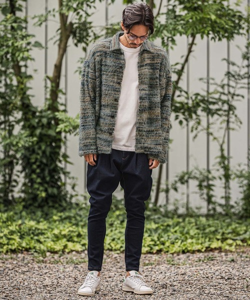 CAMBIO（カンビオ）の「ms6187-Mohair Knit Like Multi Color Shirts ニットシャツ（シャツ/ブラウス・メンズ・ブラウン/グリーン・M/L）」の5枚目の写真
