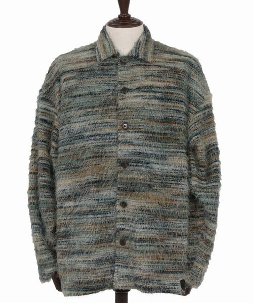 CAMBIO（カンビオ）の「ms6187-Mohair Knit Like Multi Color Shirts ニットシャツ（シャツ/ブラウス・メンズ・ブラウン/グリーン・M/L）」の13枚目の写真