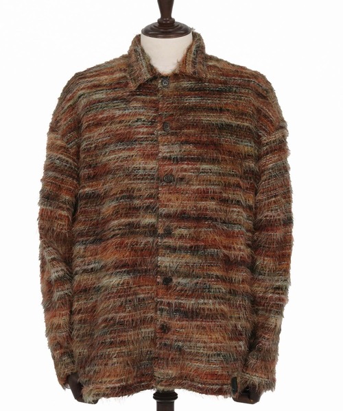 CAMBIO（カンビオ）の「ms6187-Mohair Knit Like Multi Color Shirts ニットシャツ（シャツ/ブラウス・メンズ・ブラウン/グリーン・M/L）」の15枚目の写真