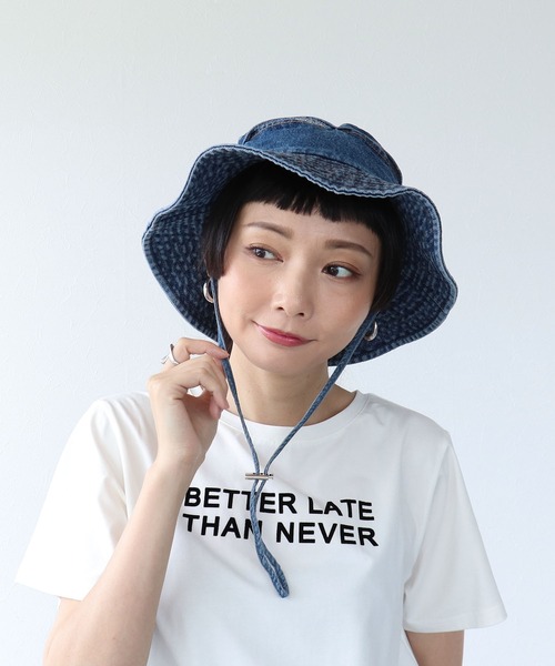 Three Four Time(スリーフォータイム)の「アジャスター付きデニムハット(ハット・レディース・ネイビー/ブルー/ブラック・FREE)」の20枚目の写真