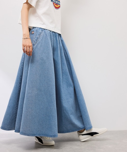 Dickies（ディッキーズ）の「【Dickies】コットンダンプサーキュラーイージースカート（スカート・レディース・ベージュ/ブルー系その他・38）」の19枚目の写真