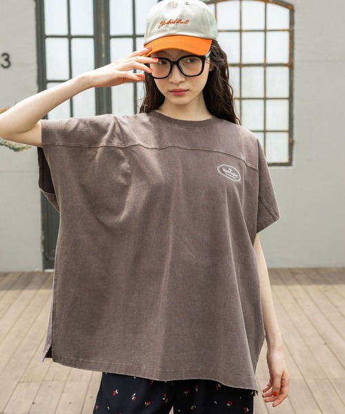 niko and...（ニコアンド）の「バック刺繍BIGフレンチTシャツ（Tシャツ/カットソー・レディース・ブラウン/オレンジ/オフホワイト/ライトブルー・MEDIUM/LARGE）」の19枚目の写真