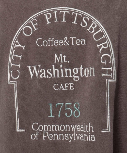 niko and...（ニコアンド）の「バック刺繍BIGフレンチTシャツ（Tシャツ/カットソー・レディース・ブラウン/オレンジ/オフホワイト/ライトブルー・MEDIUM/LARGE）」の10枚目の写真