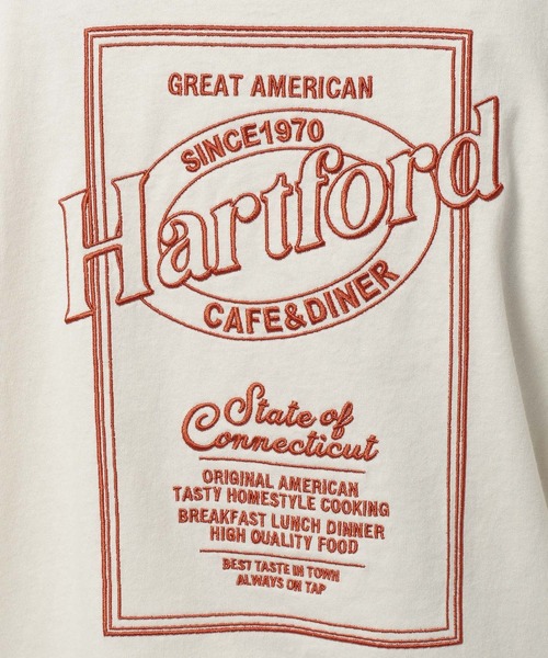 niko and...（ニコアンド）の「バック刺繍BIGフレンチTシャツ（Tシャツ/カットソー・レディース・ブラウン/オレンジ/オフホワイト/ライトブルー・MEDIUM/LARGE）」の8枚目の写真