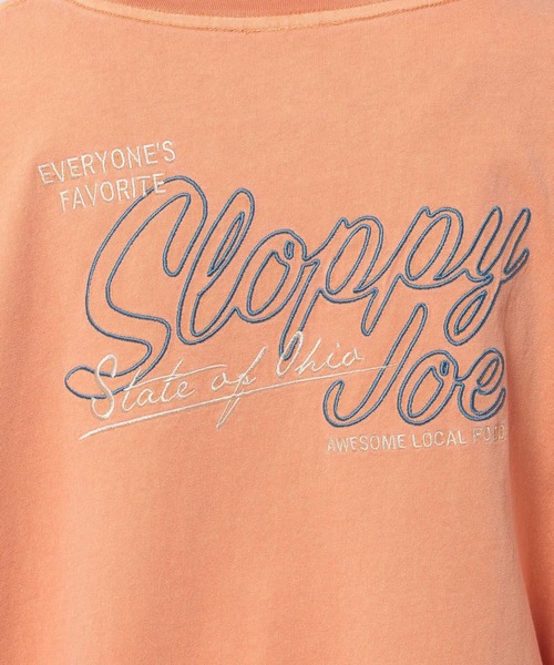 niko and...（ニコアンド）の「バック刺繍BIGフレンチTシャツ（Tシャツ/カットソー・レディース・ブラウン/オレンジ/オフホワイト/ライトブルー・MEDIUM/LARGE）」の6枚目の写真