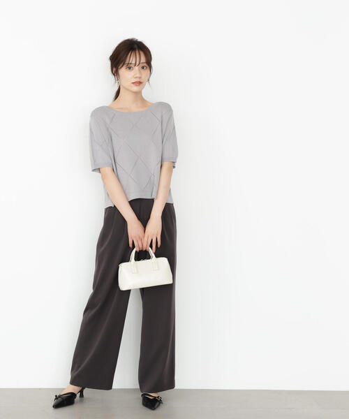 PROPORTION BODY DRESSING（プロポーションボディドレッシング）の「ベルト付きタックパンツ / 1215230805（その他パンツ・レディース・ベージュ/ダークグレー・P/S/MEDIUM/SMALL）」の15枚目の写真