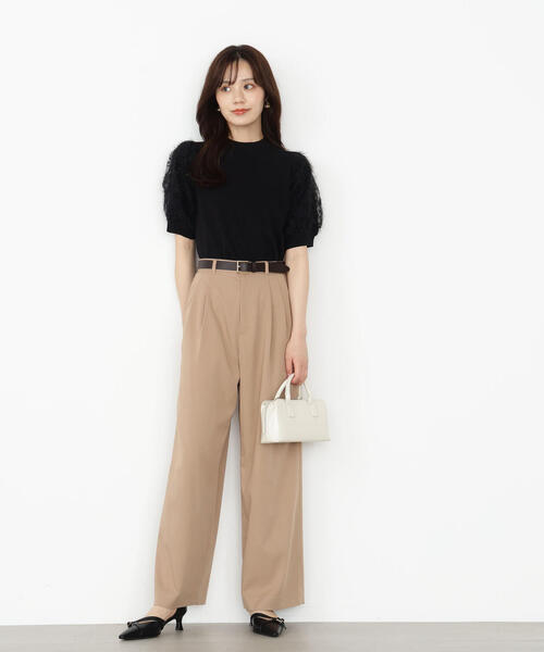 PROPORTION BODY DRESSING（プロポーションボディドレッシング）の「ベルト付きタックパンツ / 1215230805（その他パンツ・レディース・ベージュ/ダークグレー・P/S/MEDIUM/SMALL）」の7枚目の写真