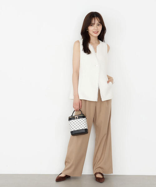 PROPORTION BODY DRESSING（プロポーションボディドレッシング）の「ベルト付きタックパンツ / 1215230805（その他パンツ・レディース・ベージュ/ダークグレー・P/S/MEDIUM/SMALL）」の16枚目の写真