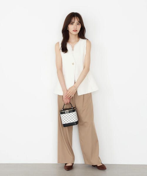 PROPORTION BODY DRESSING（プロポーションボディドレッシング）の「ベルト付きタックパンツ / 1215230805（その他パンツ・レディース・ベージュ/ダークグレー・P/S/MEDIUM/SMALL）」の17枚目の写真