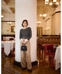 ベルト付きタックパンツ / 1215230805