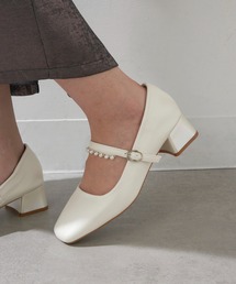 SETUP7 | 【SETUP7】パール付きストラップデザイン スクエアトゥシューズ 結婚式・二次会・披露宴・お呼ばれ・セレモニー・成人式 同窓会・女子会・2次会・謝恩会・パーティー・デート オケージョン・食事会・演奏会・発表会・記念日・七五三・お宮参り KNF-TP(パンプス)