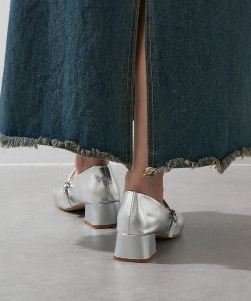 SETUP7（セットアップセブン）の「【SETUP7】パール付きストラップデザイン スクエアトゥシューズ　結婚式・二次会・披露宴・お呼ばれ・セレモニー・成人式 同窓会・女子会・2次会・謝恩会・パーティー・デート オケージョン・食事会・演奏会・発表会・記念日・七五三・お宮参り KNF-TP（パンプス・レディース・アイボリー/ゴールド/シルバー・38/37/36）」の10枚目の写真