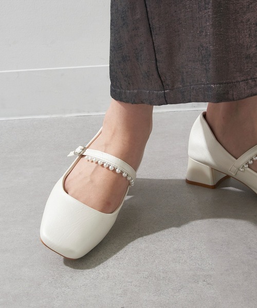 SETUP7（セットアップセブン）の「【SETUP7】パール付きストラップデザイン スクエアトゥシューズ　結婚式・二次会・披露宴・お呼ばれ・セレモニー・成人式 同窓会・女子会・2次会・謝恩会・パーティー・デート オケージョン・食事会・演奏会・発表会・記念日・七五三・お宮参り KNF-TP（パンプス・レディース・アイボリー/ゴールド/シルバー・38/37/36）」の22枚目の写真