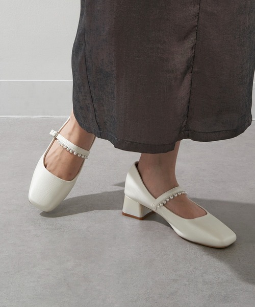 SETUP7（セットアップセブン）の「【SETUP7】パール付きストラップデザイン スクエアトゥシューズ　結婚式・二次会・披露宴・お呼ばれ・セレモニー・成人式 同窓会・女子会・2次会・謝恩会・パーティー・デート オケージョン・食事会・演奏会・発表会・記念日・七五三・お宮参り KNF-TP（パンプス・レディース・アイボリー/ゴールド/シルバー・38/37/36）」の21枚目の写真