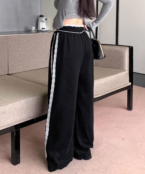 Riff(リフ)の「ウエストサイドレースワイドパンツ(その他パンツ・レディース・ネイビー/グレー/ブラック・S/M/L)」の7枚目の写真