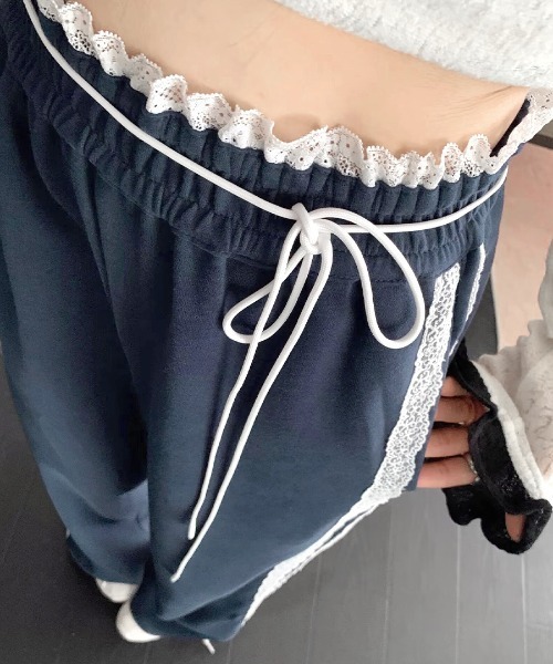 Riff(リフ)の「ウエストサイドレースワイドパンツ(その他パンツ・レディース・ネイビー/グレー/ブラック・S/M/L)」の21枚目の写真