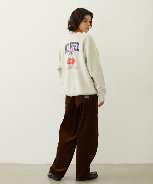 MILKFED.（ミルクフェド）の「RIBBON AND CHERRY SWEAT TOP（スウェット・レディース・ライトブルー/オートミール/チャコール・M/L）」の11枚目の写真