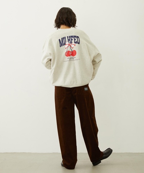 MILKFED.（ミルクフェド）の「RIBBON AND CHERRY SWEAT TOP（スウェット・レディース・ライトブルー/オートミール/チャコール・M/L）」の12枚目の写真