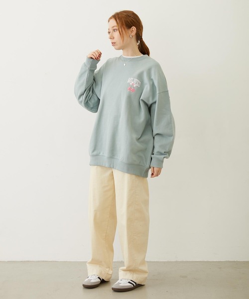 MILKFED.（ミルクフェド）の「RIBBON AND CHERRY SWEAT TOP（スウェット・レディース・ライトブルー/オートミール/チャコール・M/L）」の22枚目の写真