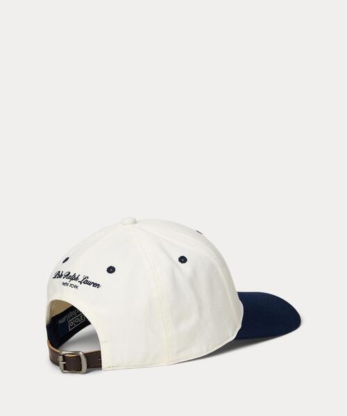 POLO RALPH LAUREN(ポロ ラルフ ローレン)の「ツートーン クレスト ツイル ボール キャップ(キャップ・メンズ・ホワイト・ONE)」の4枚目の写真