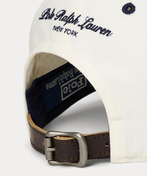 POLO RALPH LAUREN(ポロ ラルフ ローレン)の「ツートーン クレスト ツイル ボール キャップ(キャップ・メンズ・ホワイト・ONE)」の5枚目の写真