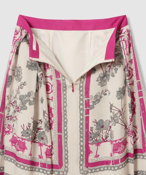 セール】スカーフプリントタック スカート（スカート）｜ANAYI（アナイ