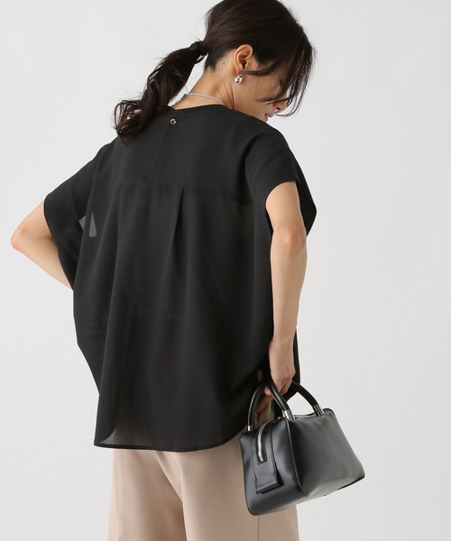 Elura(エルーラ)の「セミシアフレンチコンビT/592844(Tシャツ/カットソー・レディース・ブラック/オフホワイト/ピンク・FREE)」の11枚目の写真