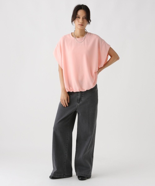 Elura(エルーラ)の「セミシアフレンチコンビT/592844(Tシャツ/カットソー・レディース・ブラック/オフホワイト/ピンク・FREE)」の12枚目の写真