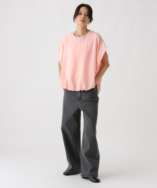 Elura(エルーラ)の「セミシアフレンチコンビT/592844(Tシャツ/カットソー・レディース・ブラック/オフホワイト/ピンク・FREE)」の13枚目の写真