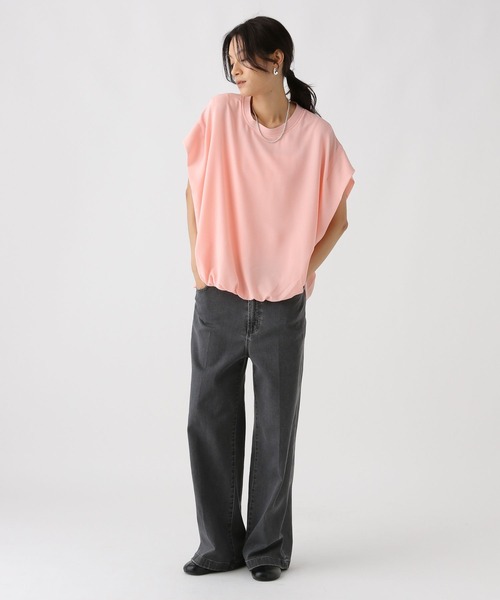 Elura(エルーラ)の「セミシアフレンチコンビT/592844(Tシャツ/カットソー・レディース・ブラック/オフホワイト/ピンク・FREE)」の14枚目の写真