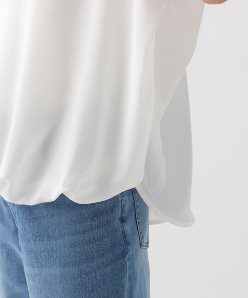 Elura(エルーラ)の「セミシアフレンチコンビT/592844(Tシャツ/カットソー・レディース・ブラック/オフホワイト/ピンク・FREE)」の21枚目の写真