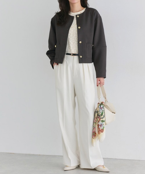 Pierrot(ピエロ)の「柄が選べるクルーネックロングスリーブシアーカットソー(Tシャツ/カットソー・レディース・アイボリー/ブルー系その他/ブラック/ホワイト系その他/シルバー/ブラック系その他2/ホワイト系その他2・L/M)」の19枚目の写真