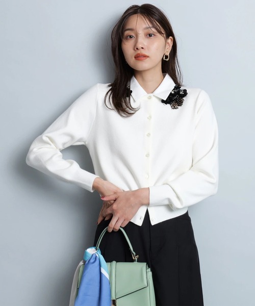 JUSGLITTY（ジャスグリッティー）の「ビジューモチーフカーディガン