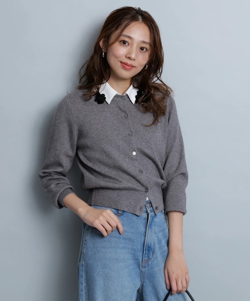 JUSGLITTY（ジャスグリッティー）の「ビジューモチーフカーディガン